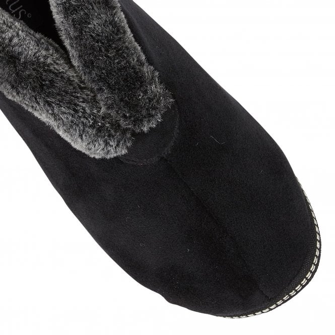Black Grace Textile Slippers | Lotus