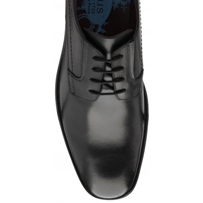Black Leather Chesham Lace-Up Derby Shoes | Lotus