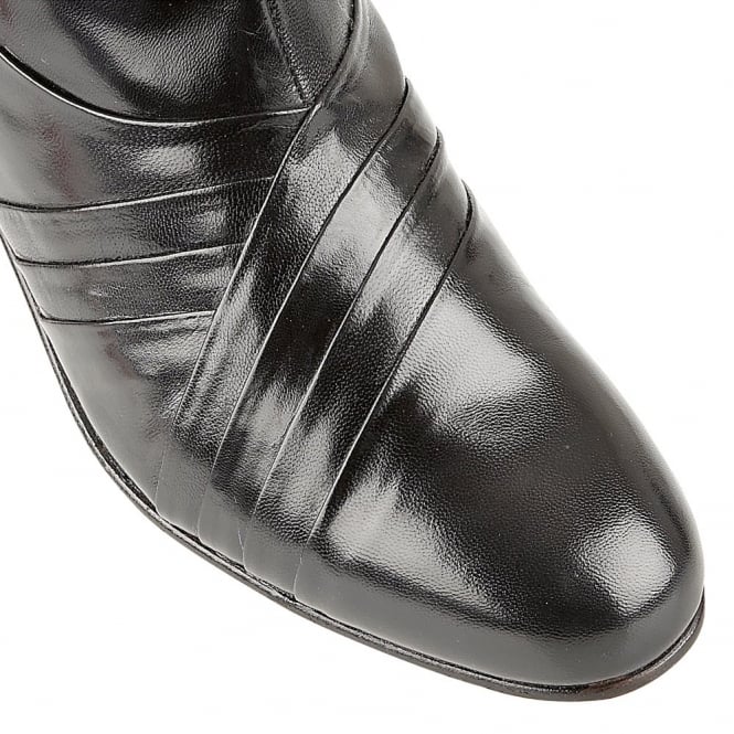 Black Leather Curzon Boots | Rombah Wallace