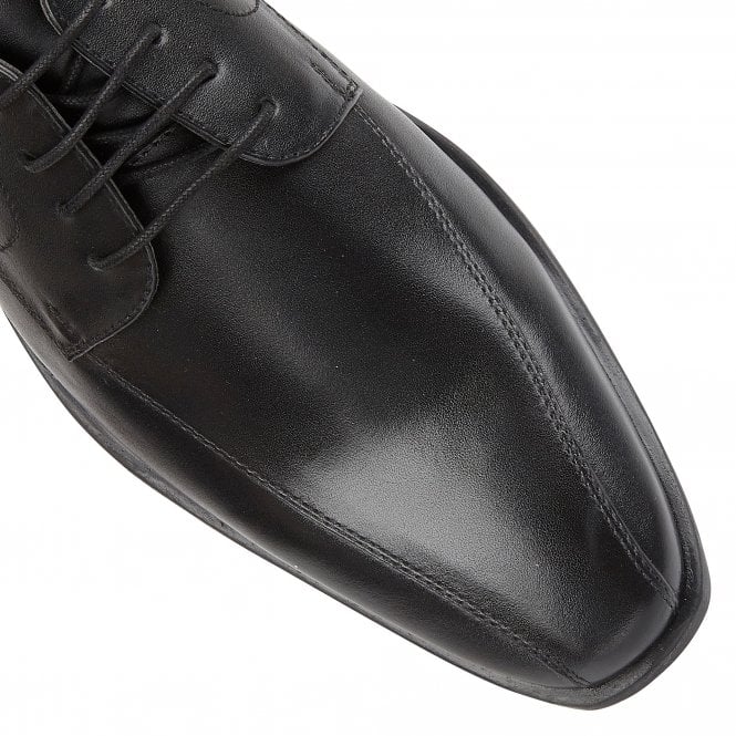 Black Leather Howard Lace-Up Derby Shoes | Lotus