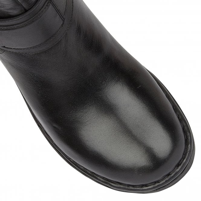 Black Leather Matterhorn Ankle Boots | Lotus