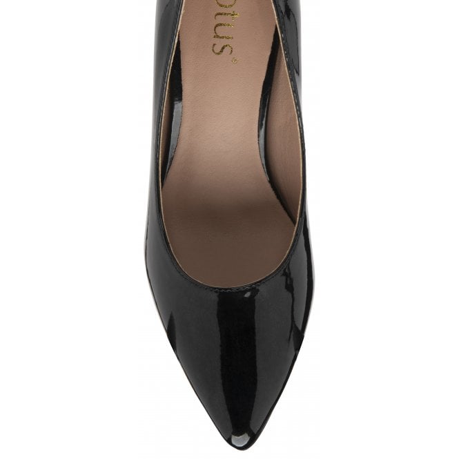 Black Pearl Patent Roma Court Shoes | Lotus