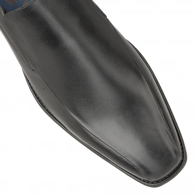 Black Stockton Leather Loafers | Lotus