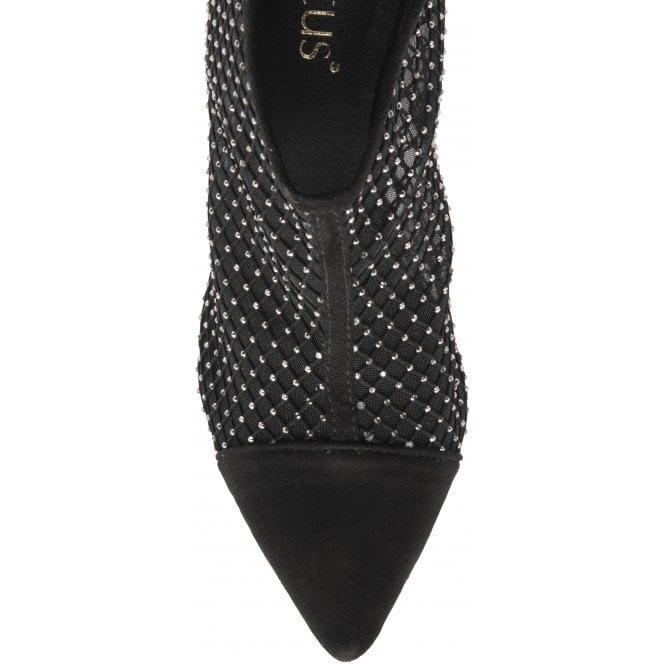 Black Textile Alexandra Shoe-Boots | Lotus