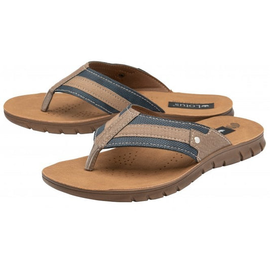 Blue & Tobacco Ian Toe-Post Sandals | Lotus