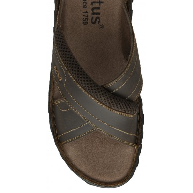 Brown Leather Mikey Mule Sandals | Lotus
