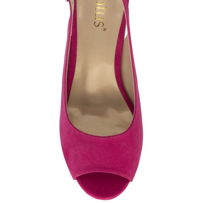 Fuchsia Microfibre Evelyn Slingback Shoes | Lotus