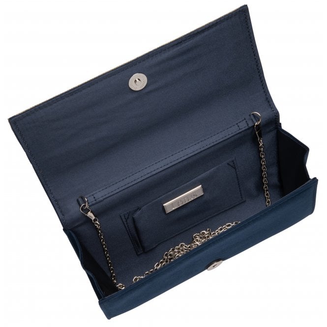 Navy & Diamante Amy Clutch Bag | Lotus