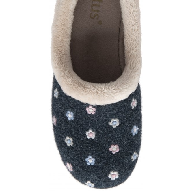 Navy Kylie Full Shoe Slippers | Lotus