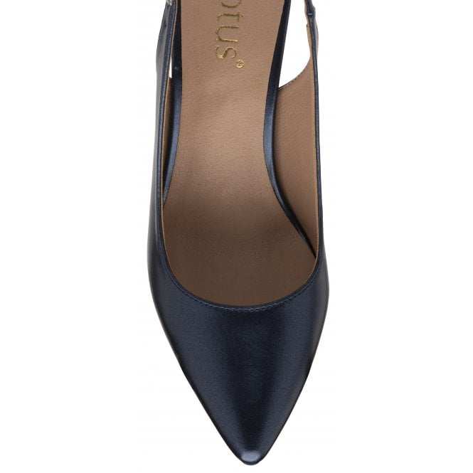 Navy Pearl Remy Slingback Court Shoes | Lotus