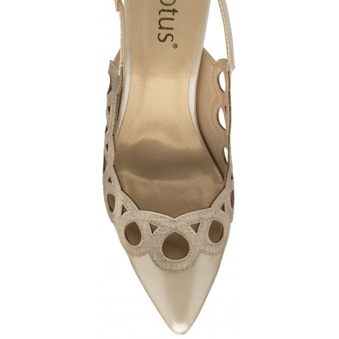 Nude & Snake-Print Debbie Slingback Court Shoes | Lotus