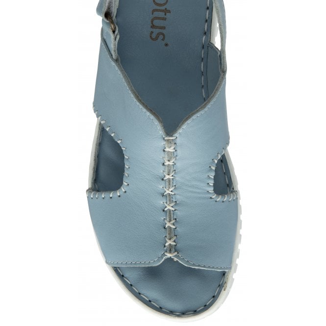 Pale Blue Leather Astrid Slingback Sandals | Lotus