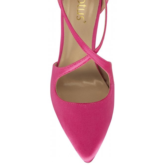 Pink Satin Willow Court Shoes | Lotus