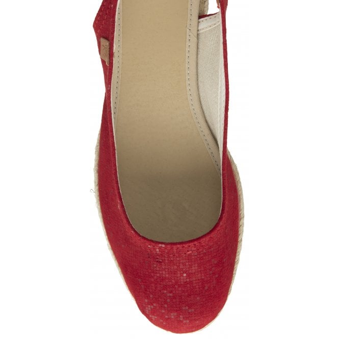 Red Anais Espadrille Wedge Shoes | Lotus