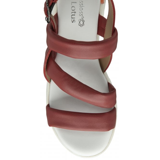 Red Leather Fionne Slingback Sandals | Stressless By Lotus