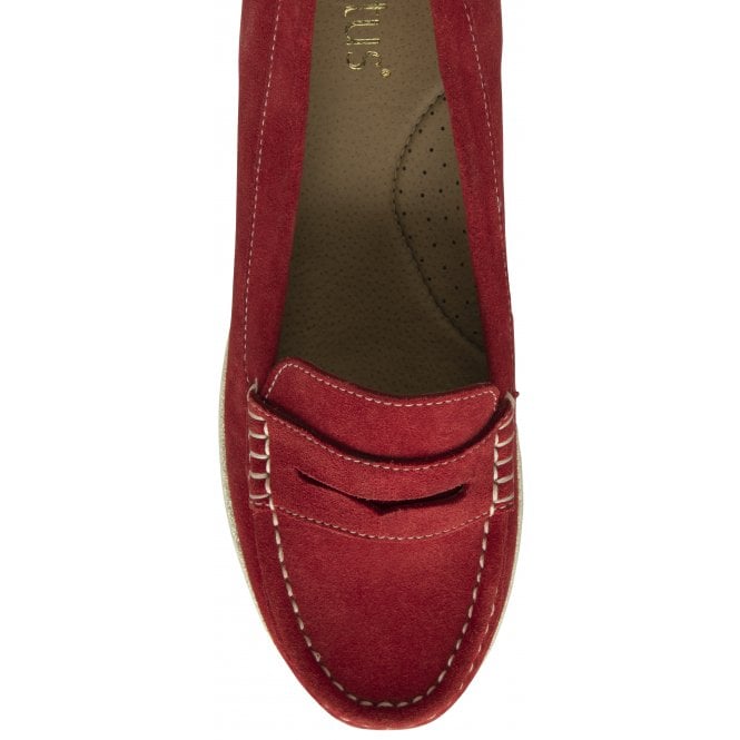 Red Suede Asher Loafers | Lotus