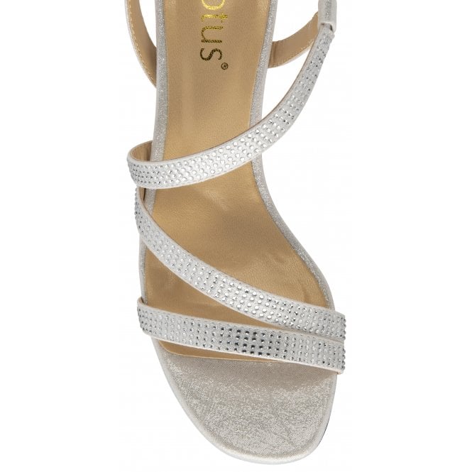 Silver Bernadette Open-Toe Sandals | Lotus