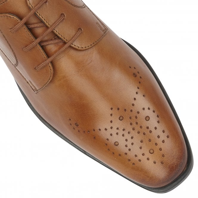 Tan Leather Ivan Lace-Up Derby Shoes | Lotus