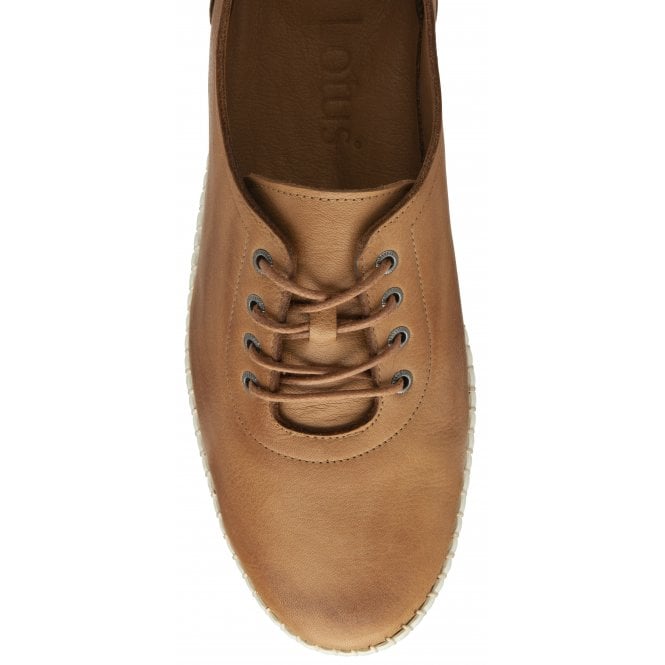 Tan Leather Juliana Lace-Up Shoes | Lotus