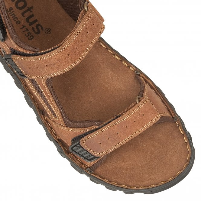 Tan Leather Noah Strap Sandals | Lotus