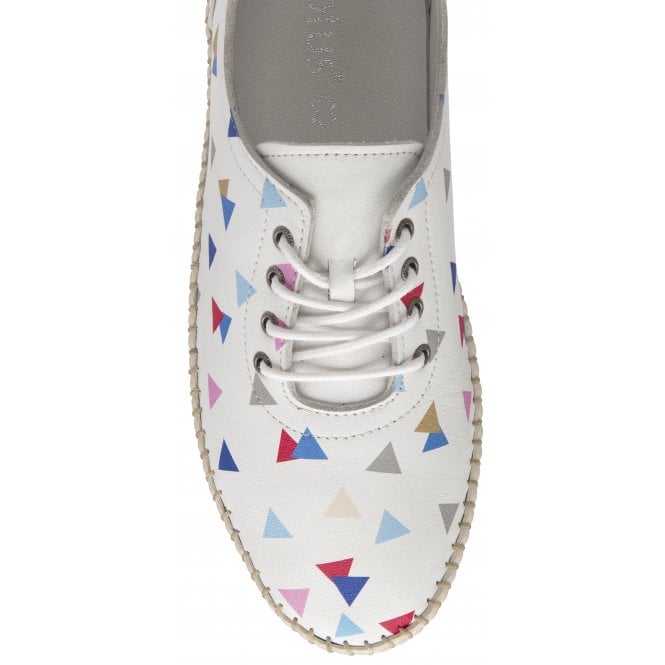 White Leather Kay Lace-Up Shoes | Lotus