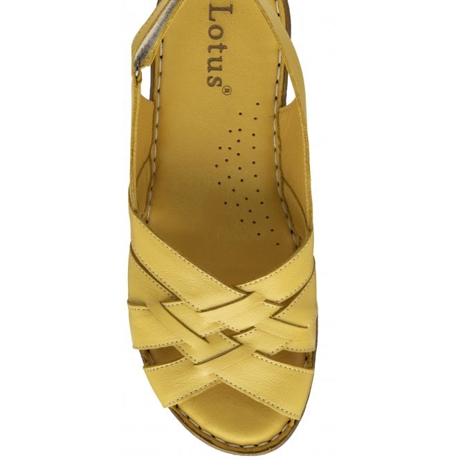 Yellow Leather Ceylan Slingback Sandals | Lotus