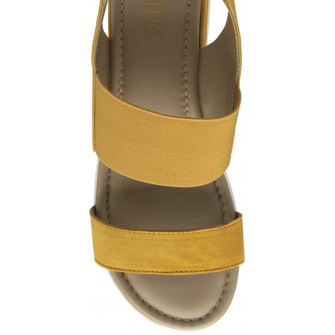 Yellow Suede Cecilla Open-Toe Sandals | Lotus