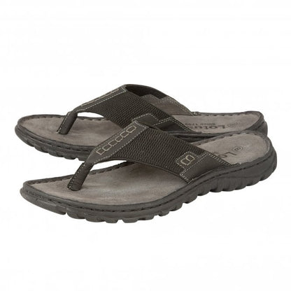  Black Ainsley Toe-Post Sandals | Lotus 