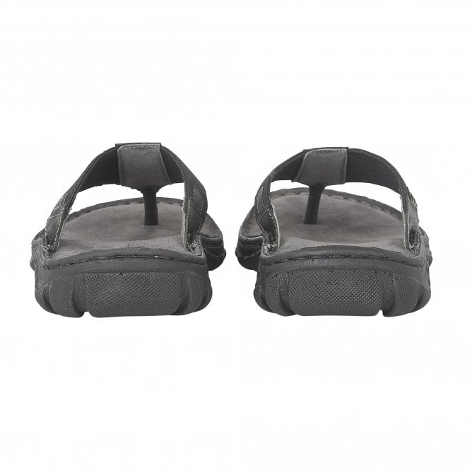  Black Ainsley Toe-Post Sandals | Lotus 
