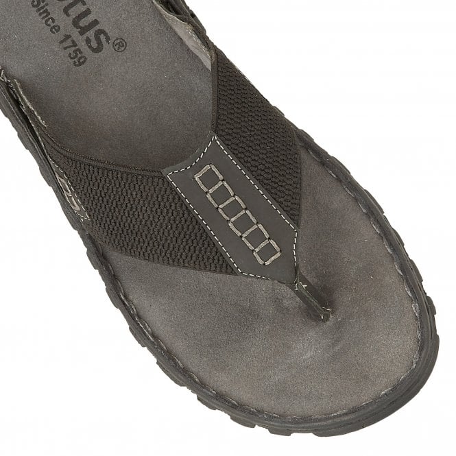 Black Ainsley Toe-Post Sandals | Lotus 