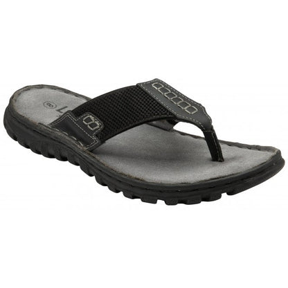  Black Ainsley Toe-Post Sandals | Lotus 