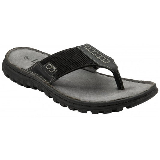 Black Ainsley Toe-Post Sandals | Lotus 