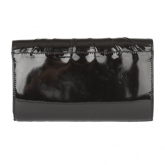  Black Aria Patent Cluster Clutch Bag | Lotus 