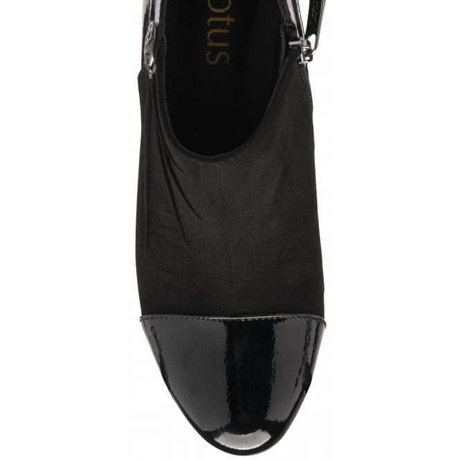  Black Auvergne Heeled Shoe-Boots | Lotus