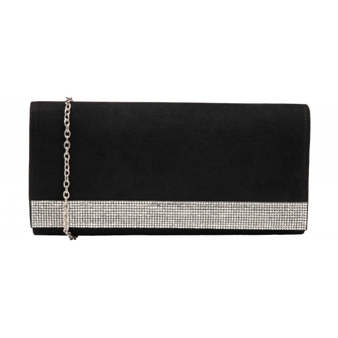  Black & Diamante Amy Clutch Bag | Lotus