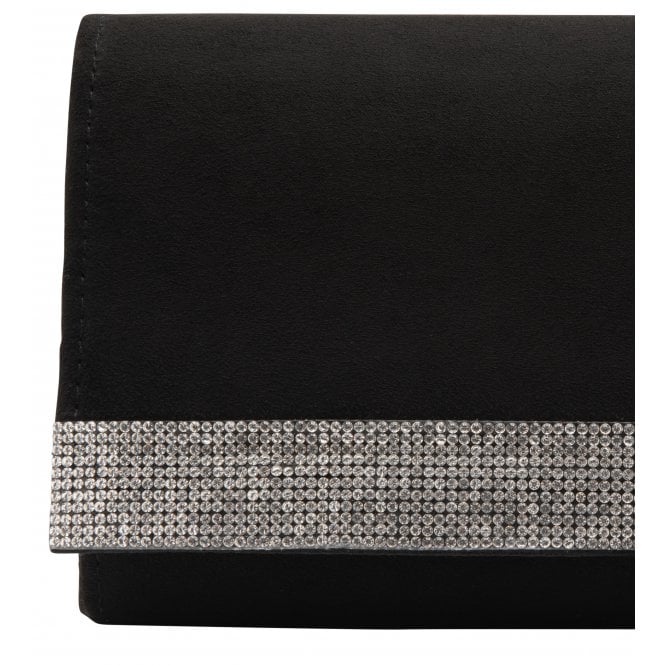  Black & Diamante Amy Clutch Bag | Lotus