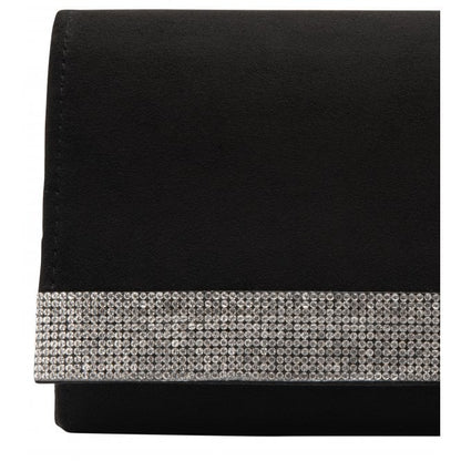  Black & Diamante Amy Clutch Bag | Lotus