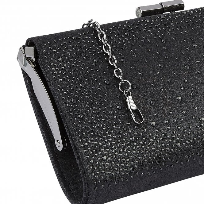  Black & Diamante Chandra Clutch Bag | Lotus