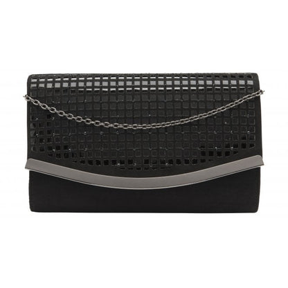  Black & Diamante Dillard Clutch Bag | Lotus
