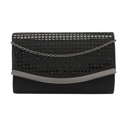  Black & Diamante Dillard Clutch Bag | Lotus