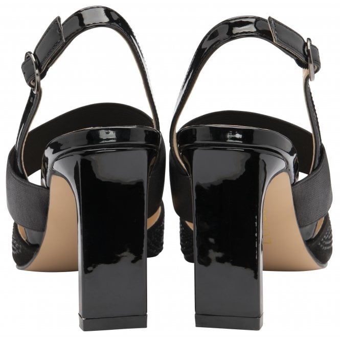  Black & Diamante Joie Slingback Court Shoes | Lotus