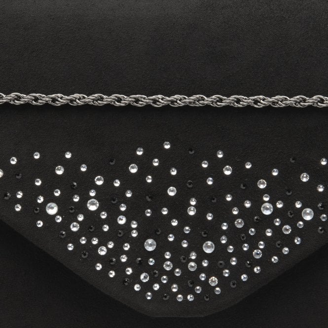  Black & Diamante Lissa Clutch Bag | Lotus