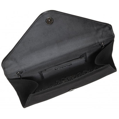  Black & Diamante Lissa Clutch Bag | Lotus