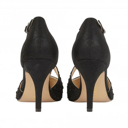  Black & Diamante Panache Court Shoes | Lotus