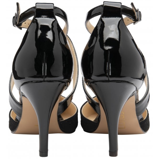  Black & Diamante Sophia Court Shoes | Lotus