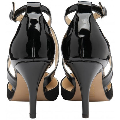  Black & Diamante Sophia Court Shoes | Lotus