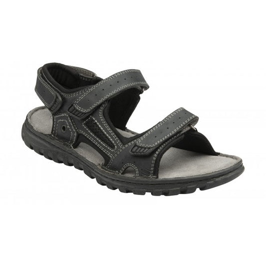  Black Douglas Strap Sandals | Lotus 