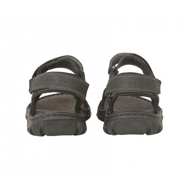  Black Douglas Strap Sandals | Lotus 