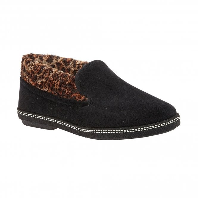  Black Eliza Textile Slippers | Lotus