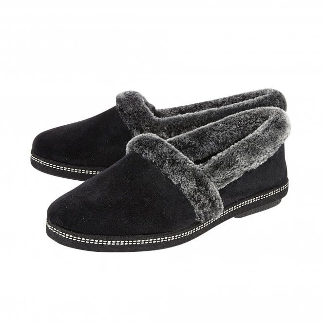  Black Greta Textile Slippers | Lotus